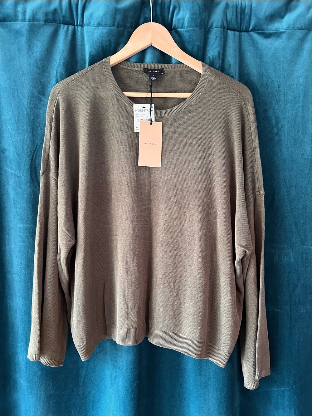 Halogen Olive Green Crewneck Sweater